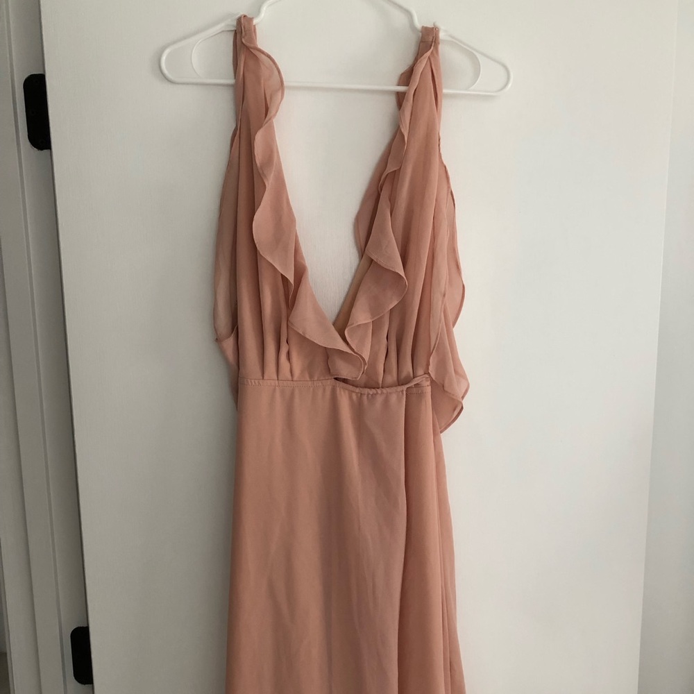Boohoo pink maxi dress